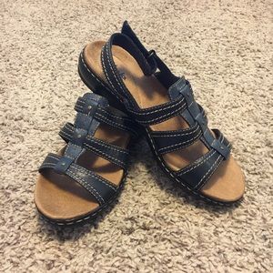 Blue Clarks Leather Sandals